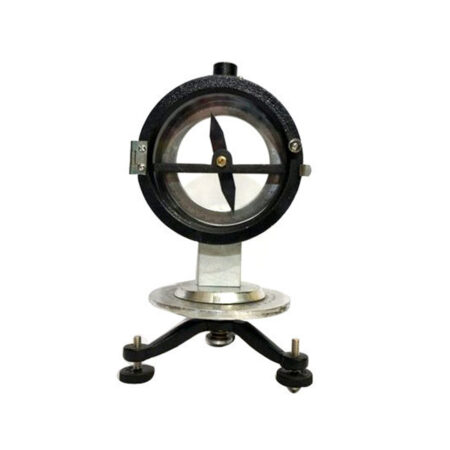 dip circle/needle used in surveying, mining, prospecting and study of magnetism.